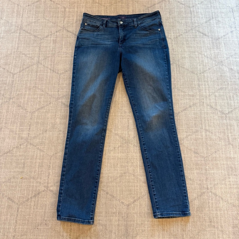 NYDJ Dark Blue Kristin Slim Jeans Size 10